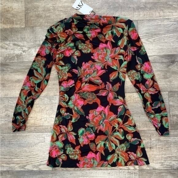 ZARA Blogger Fave Fitted Floral Mini Dress NWT | Size XL - Picture 16 of 16